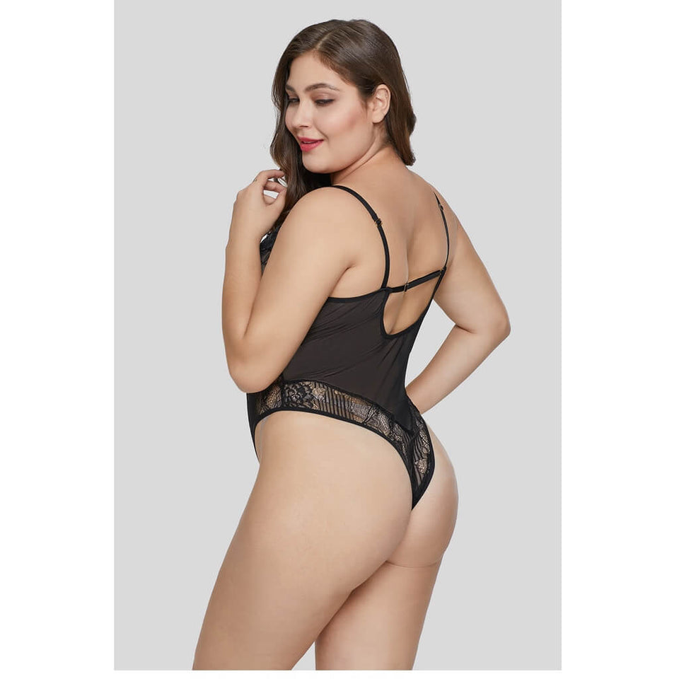 Anna Black Plus Size Teddy NZ 3