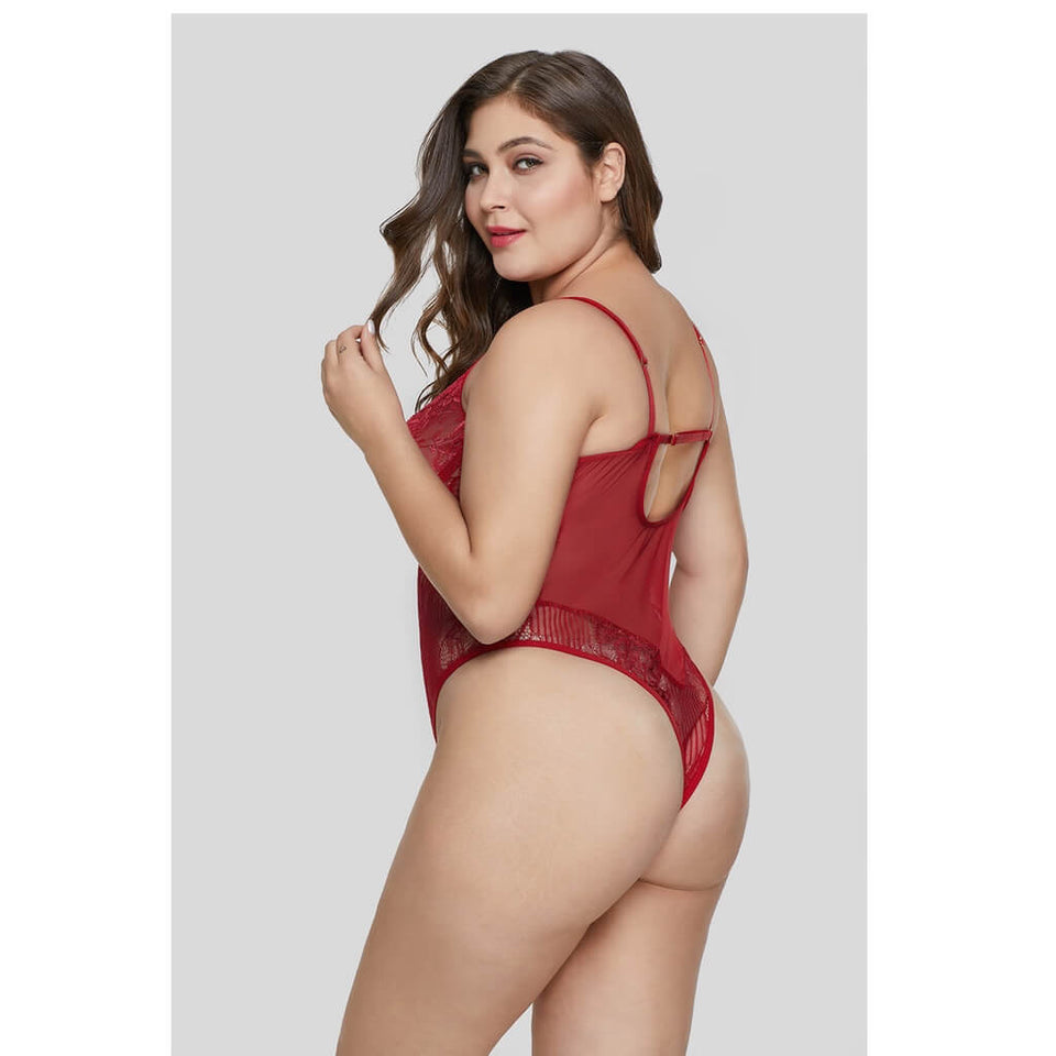 Anna Red Plus Size Teddy NZ 2