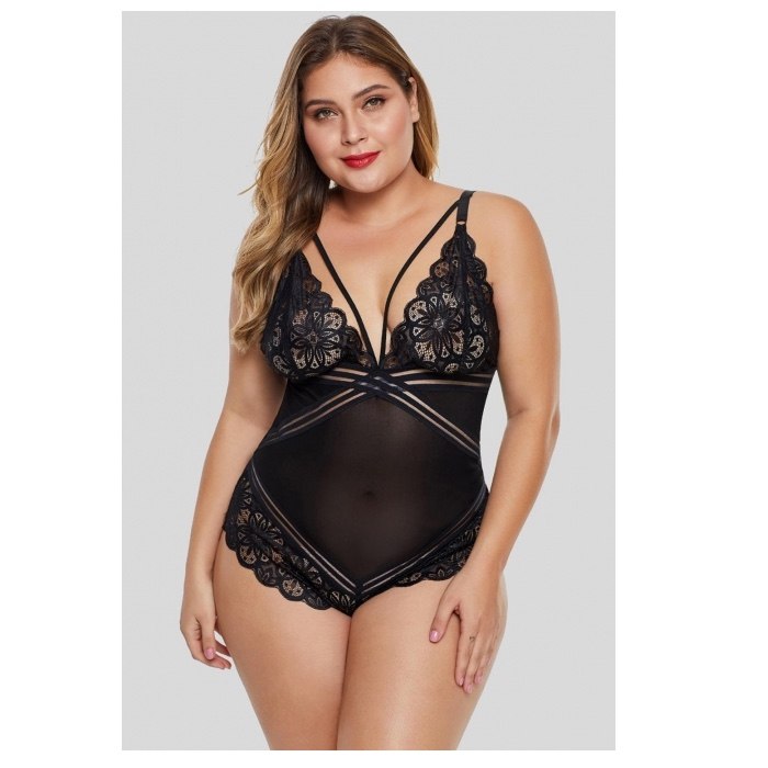 Black Plus Size Bodysuit NZ 2