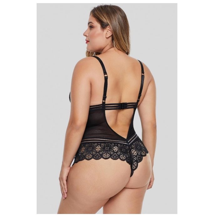 Black Plus Size Bodysuit NZ 3