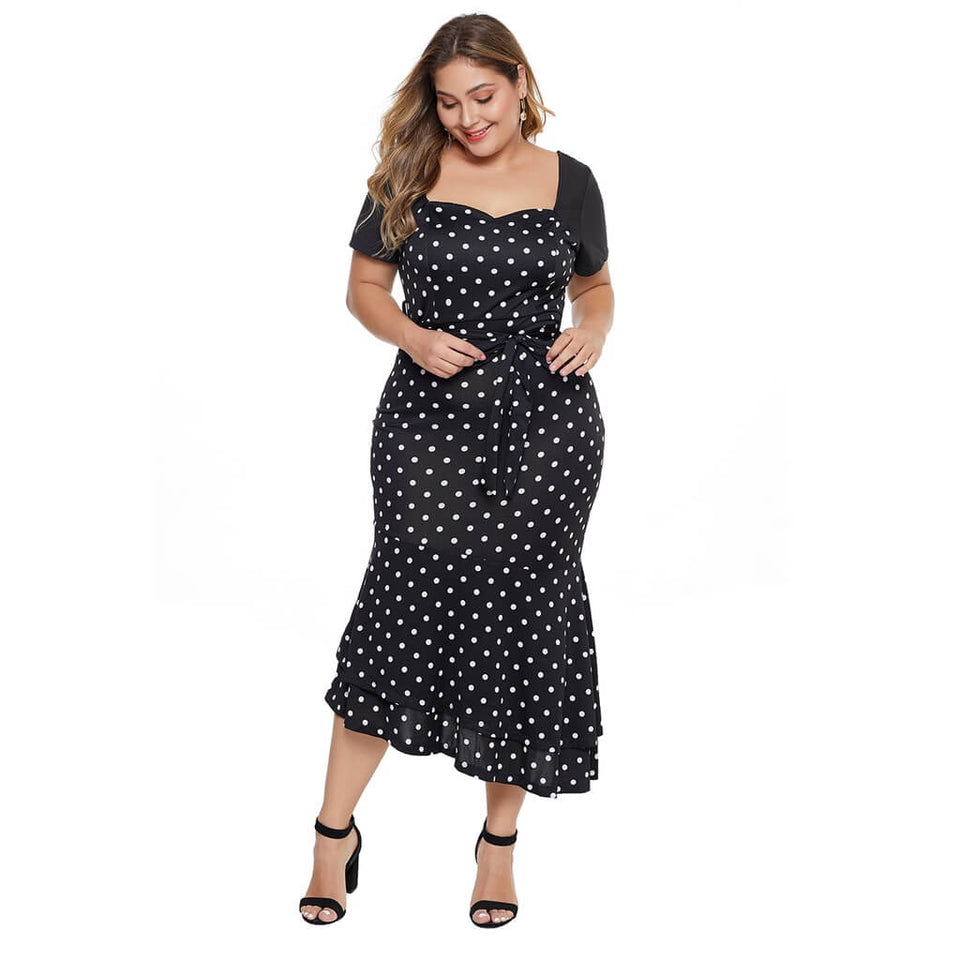 Dolly Flare Polka Dot Dress