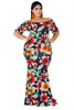 Rita Mermaid Plus Size Dress NZ - Navy
