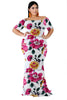 Rita Mermaid Plus Size Dress NZ - White